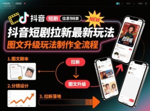 抖音短剧拉新最新玩法之图文升级玩法制作全流程,操作简单,0粉可做-学习笔记资源库