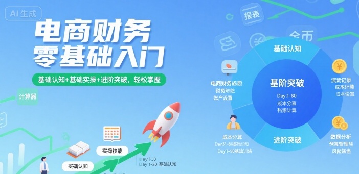 电商财务零基础入门，基础认知+基础实操+进阶突破，轻松掌握-学习笔记资源库