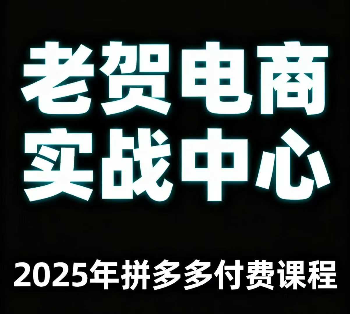 老贺电商2025年拼多多付费课程，用通俗易懂的方法告诉你多多怎么玩-学习笔记资源库