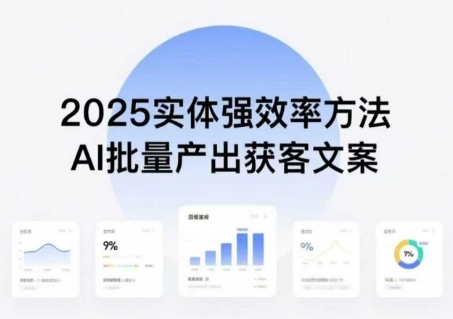 实体强效率方法：AI批量产出获客文案，2025年普通人拥抱AI，实现实体创收-学习笔记资源库