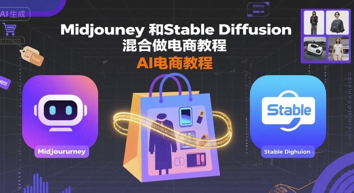 Midjourney和Stable Diffusion混合做电商教程-ai电商教程-学习笔记资源库