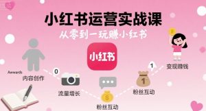 小红书运营实战课,从零到一玩賺小红书-学习笔记资源库