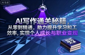 AI写作通关秘籍,从零到精通,助力提升学习和工作效率,实现个人成长与职业变现-学习笔记资源库