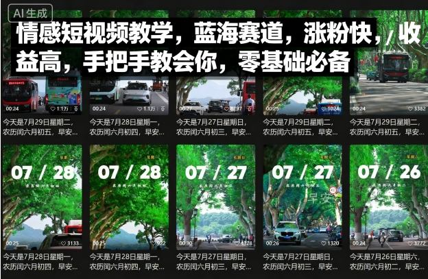 情感短视频教学，蓝海赛道，涨粉快，收益高，手把手教会你，零基础必备-学习笔记资源库