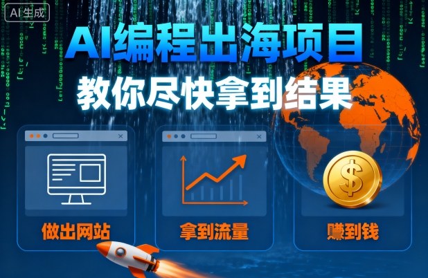 AI编程出海项目，教你尽快拿到结果-做出网站、拿到流量、賺到钱-学习笔记资源库
