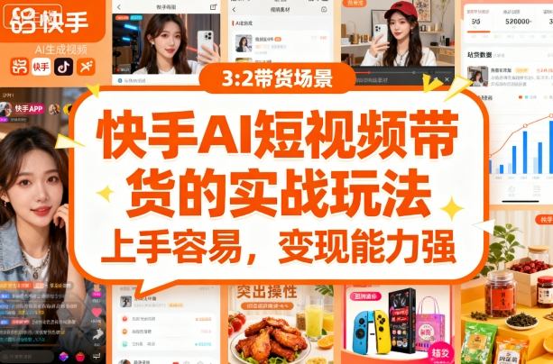 快手ai短视频带货的实战玩法，上手容易，变现能力强-学习笔记资源库
