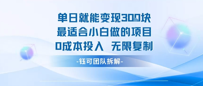 单日就能变现3张最适合小白做的项目0成本投入 无限复制-学习笔记资源库