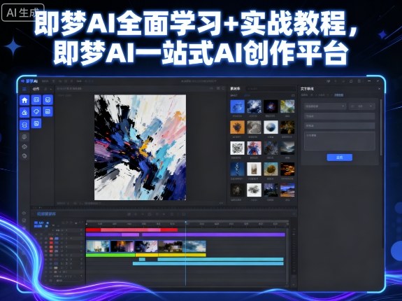 即梦AI全面学习+实战教程，即梦AI一站式AI创作平台-学习笔记资源库