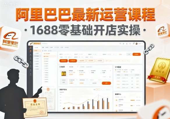 阿里巴巴最新运营课程，1688零基础开店实操-学习笔记资源库