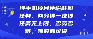 纯手机项目评论截图任务,两分钟一块钱多劳多得,随时随地都能做【揭秘】-学习笔记资源库