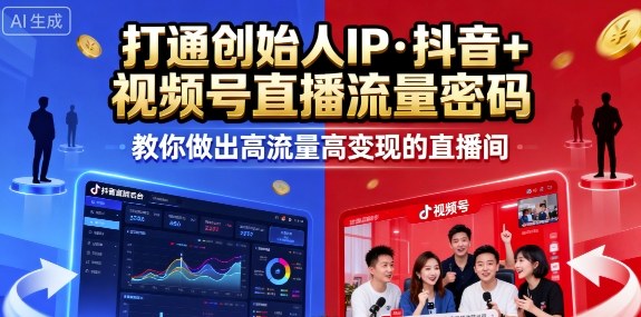 25年直播9-10两期线下课，打通创始人IP，抖音+视频号直播流量密码，教你做出高流量高变现的直播间-学习笔记资源库