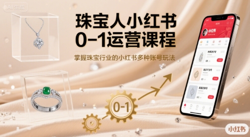 珠宝人小红书0-1运营课程，掌握珠宝行业的小红书多种账号玩法-学习笔记资源库