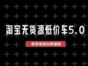 淘宝无货源价车5.0,2025最新VIP淘宝无货源课程,1688代发,蓝海选品,零成本创业首选(更新)-学习笔记资源库