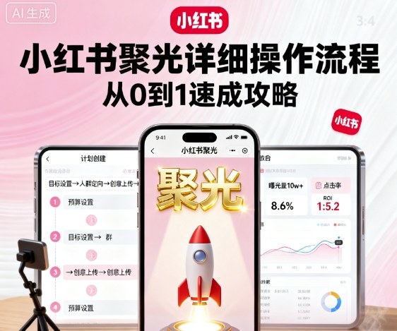 小红书聚光详细操作流程，小红书聚光从0到1速成攻略-学习笔记资源库