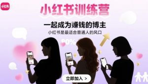小红书训练营一起成为賺钱的博主,小红书是最适合普通人的风口-学习笔记资源库