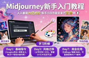 midjourney新手入门教程：人人都是AI艺术家，新手小白也能变身艺术大师-学习笔记资源库