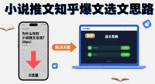 为什么你的小说推文没流量？小说推文知乎爆文选文思路-学习笔记资源库
