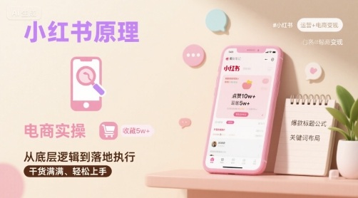小红书原理以及详细实操流程，小红书电商教程-学习笔记资源库
