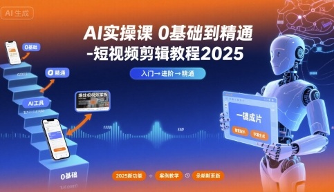 AI实操课0基础到精通-短视频剪辑教程2025-学习笔记资源库