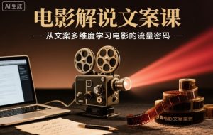 电影解说文案课,从文案多维度学习电影的流量密码-学习笔记资源库