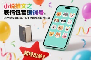 小说推文之表情包营销号,这个傻瓜式玩法,新手也能快速起号出单-学习笔记资源库