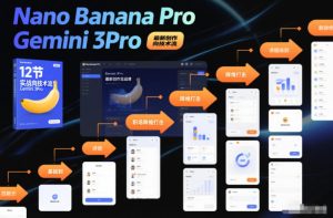 Nano Banana Pro Gemini 3Pro,最新创作实战课,12节实战向技术流,职场降维打击-学习笔记资源库