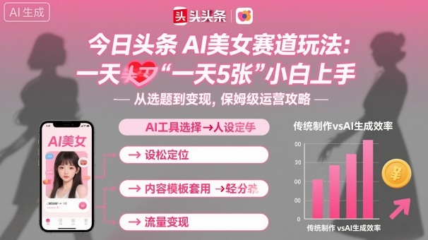 今日头条AI美女赛道玩法，一天轻松5张，小白轻松上手-学习笔记资源库