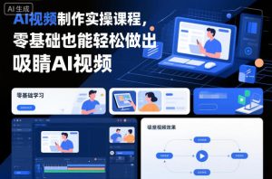 AI视频制作实操课程,零基础也能轻松做出吸睛AI视频-学习笔记资源库