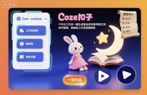 Coze扣子工作流一键生成童话皮克斯风格立体书视频,保姆级工作流搭建教程-学习笔记资源库