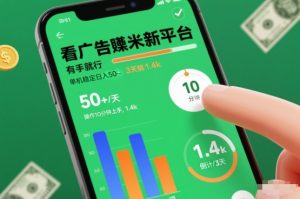 看广告賺米新平台,有手就行,单机稳定日入50+,操作10分钟上手,3天搞了1.4k【揭秘】-学习笔记资源库