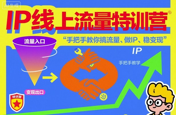 IP线上流量特训营，手把手教你搞流量、做IP、稳变现-学习笔记资源库