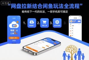 网盘拉新结合闲鱼玩法全流程，能传给下一代的玩法，一部手机即可搞定（附入口渠道以及实操教程）-学习笔记资源库