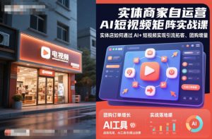 实体商家自运营AI短视频矩阵实战课，实体店如何通过AI+短视频实现引流拓客、团购增量-学习笔记资源库