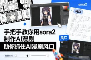 手把手教你用sora2制作AI漫剧,助你抓住AI漫剧风口-学习笔记资源库