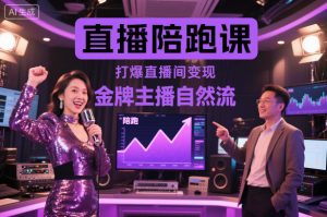 直播陪跑课,金牌主播自然流打爆直播间,复制高变现玩法-学习笔记资源库