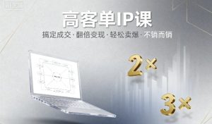 高客单IP课,搞定成交,搞定高客单IP,翻倍变现,轻松卖爆,不销而销-学习笔记资源库