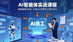 Ai智能体实战课程,0基础跨越Ai鸿沟,打造24小时帮你工作的Ai员工,打破常规,以实战定义Ai-学习笔记资源库