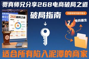 贾真师兄分享268电商破局之道-适合所有陷入泥潭的商家-学习笔记资源库