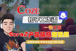 Coze扣子智能体工作流一键生成“SORA2产品信息“短视频,全流程保姆级教学-学习笔记资源库