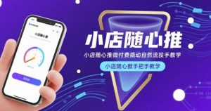 小店随心推微付费撬动自然流投手教学，小店随心推手把手教学-学习笔记资源库