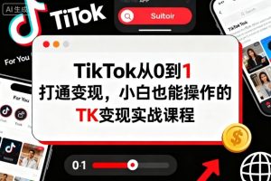 TikTok从0到1打通变现,小白也能操作的TK变现实战课程-学习笔记资源库
