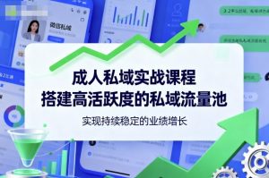 成人私域实战课程,搭建高活跃度的私域流量池,实现持续稳定的业绩增长-学习笔记资源库