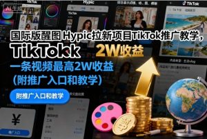 国际版醒图Hypic拉新项目TikTok推广教学,一条视频最高2W收益(附推广入口和教学)-学习笔记资源库