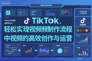 TikTok中视频制做流程,轻松实现Tk中视频的高效创作与运营-学习笔记资源库