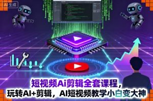 短视频Ai剪辑全套课程,玩转AI+剪辑,AI短视频教学小白变大神-学习笔记资源库