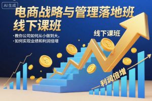 电商战略与管理落地班线下课,教你公司如何从小做到大,如何实现业绩和利润倍增【录音】-学习笔记资源库