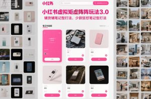 小红书虚拟矩阵玩法3.0,铺货铺笔记型打法,少款狂怼笔记型打法-学习笔记资源库