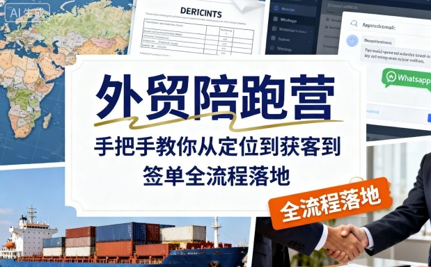 外贸陪跑营，手把手教你从定位到获客到签单全流程落地-学习笔记资源库