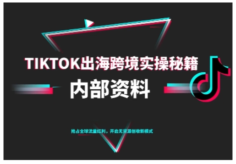 TikTok跨境电商0-1搭建运营，TK出海跨境实操秘籍（10月更新）-学习笔记资源库