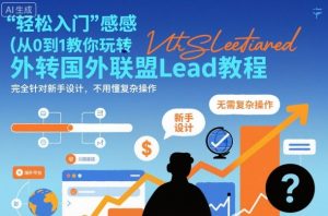 国外联盟賺美刀项目,从0到1教你玩转国外联盟Lead教程,纯新手可操作性100%-学习笔记资源库